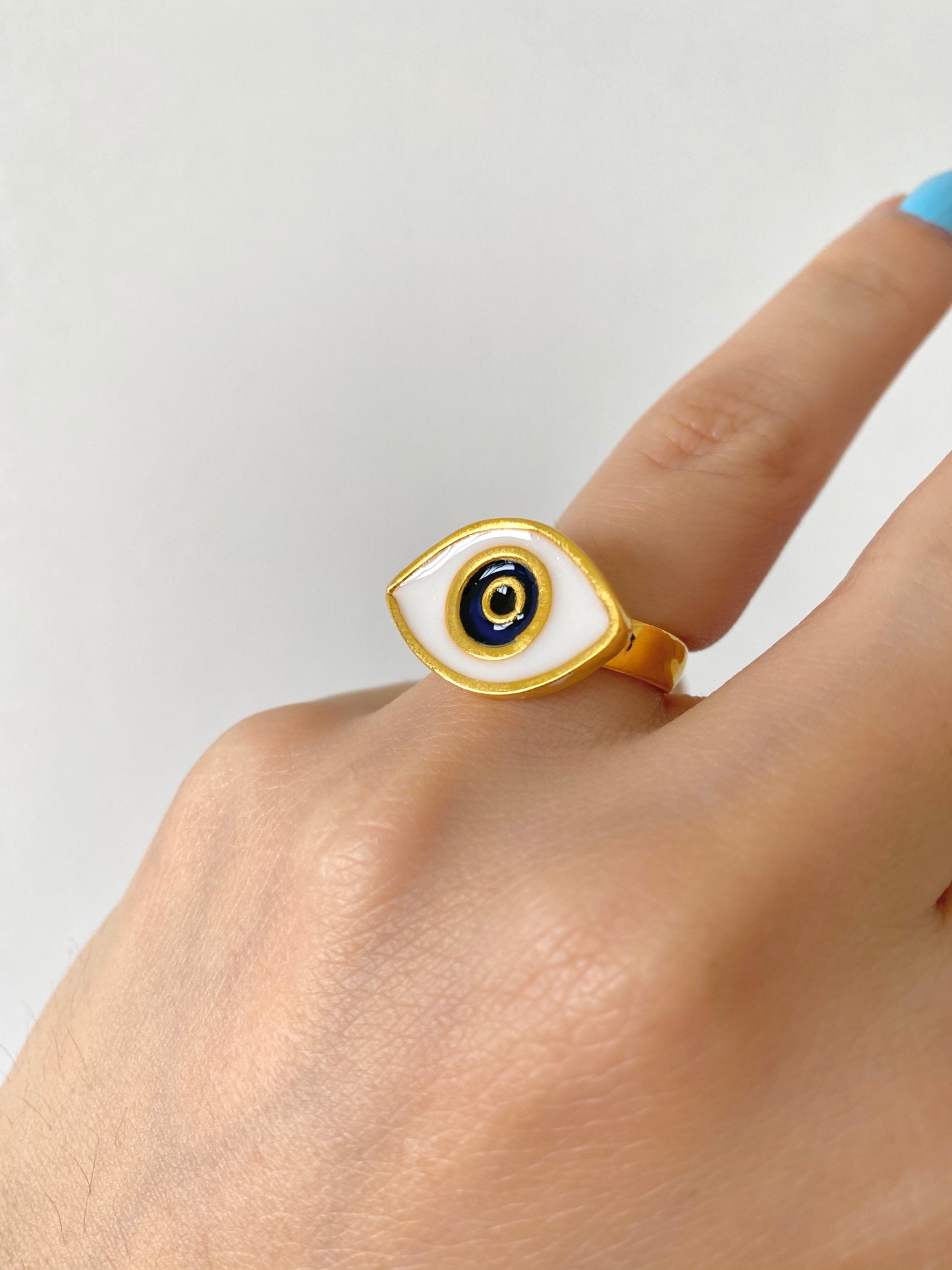 Mini Eye 👁 ring - gold 24KT plated