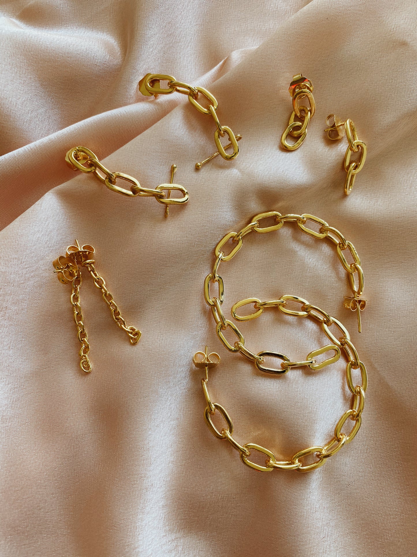 Chunky chains Hoops - Gold 24KT 💫