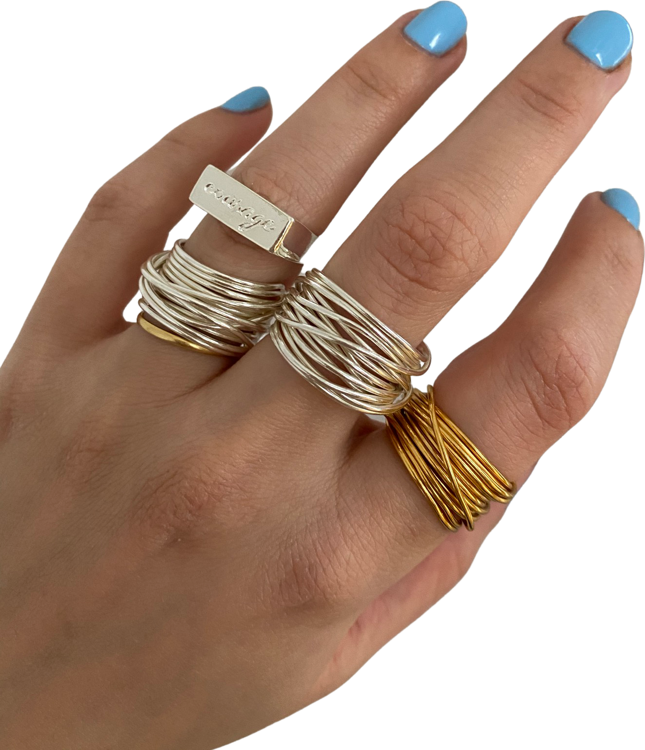 Multi threads ( hilos ) ring - gold or silver