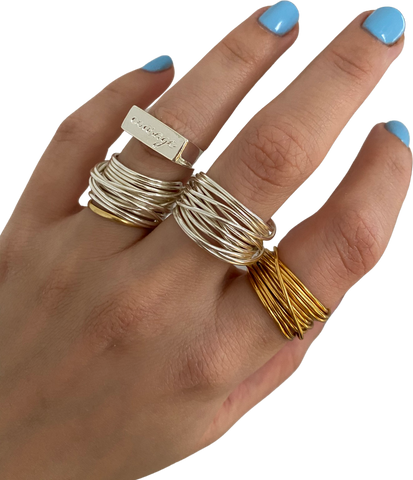 Multi threads ( hilos ) ring - gold or silver