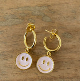 Happy face mini hoops - :)