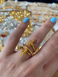 Twisted bee - ring - adjustable
