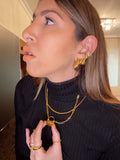 “Camille” hoops Dome SMALL  - Gold 24KT or silver 925