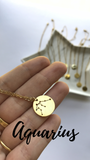 CONSTELLATIONS - Zodiac- Necklace 24k Gold