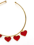 “Mucho Amor” - multi heart - choker gold 24k