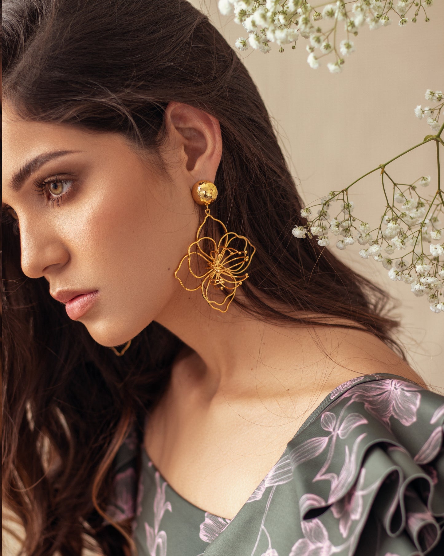 Big Blossom - 3D - flower - gold 24KT
