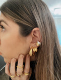 “Camille” hoops Dome SMALL  - Gold 24KT or silver 925