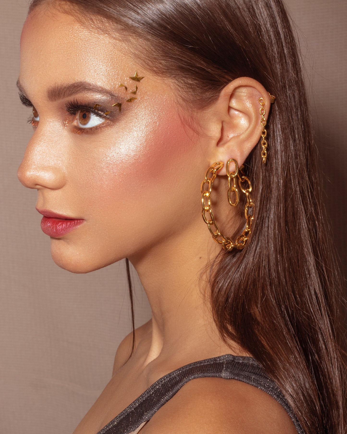 Chunky chains Hoops - Gold 24KT 💫