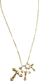 Multi crosses - necklace - gold or silver