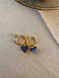 Mini hoops - Heart- Gold Plated 24k