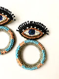 “Clarisse” eyes Hoops - beads luxury