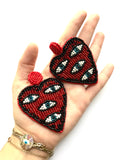 I see your love always - beads love EARRIGNS - limited pieces