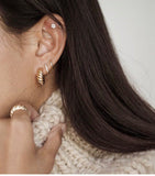 “Camille” hoops Dome SMALL  - Gold 24KT or silver 925