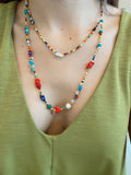 The “double party “ mix necklace - collar doble A