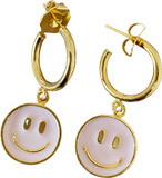 Happy face mini hoops - :)