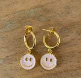 Happy face mini hoops - :)