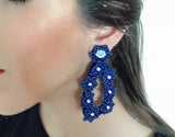 Flower drop - hand made - luxury limited edition - Blue navy