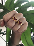 Mini chiquito - Heart ring - 24k gold plated