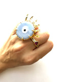 Evil eye ring - Liliac - 24k Plated