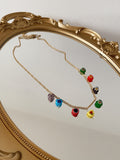 Millefiori charms chain - multicolor
