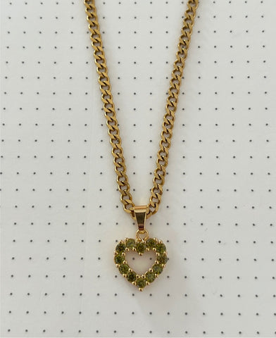 Heart stones necklace