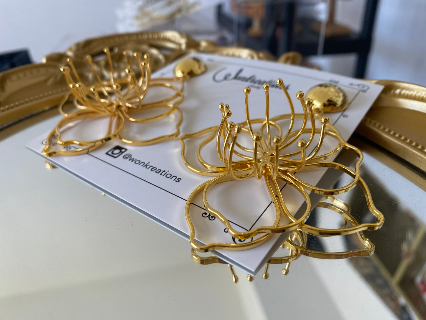 Big Blossom - 3D - flower - gold 24KT
