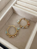 Cuarzos de Millefiori - Medium - gold 24k hoops