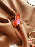 Heart degree - Ring adjustable - Gold24k Plated