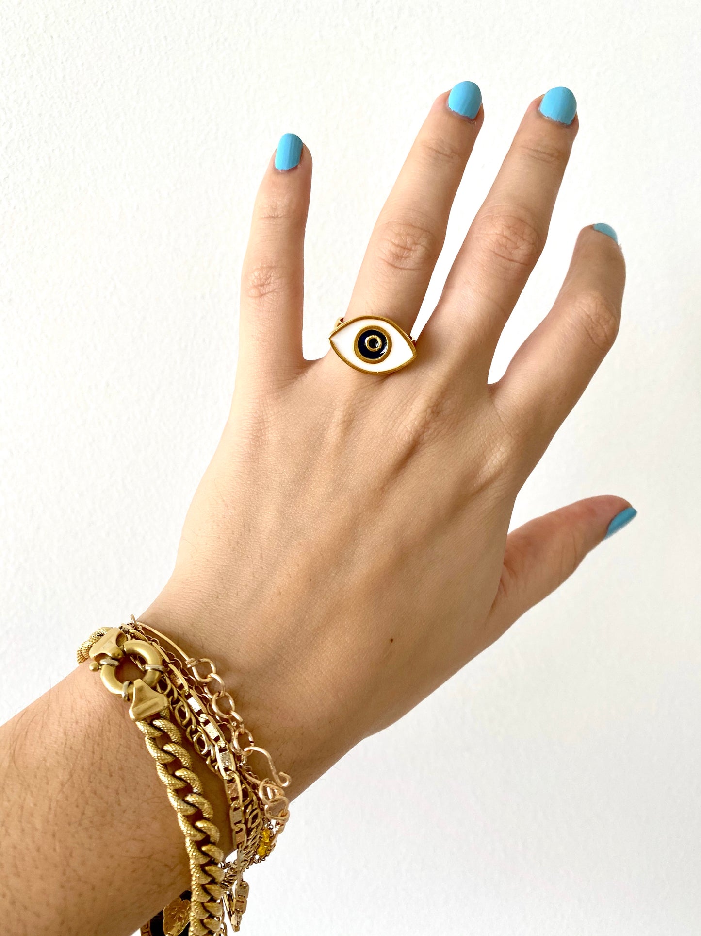 Mini Eye 👁 ring - gold 24KT plated