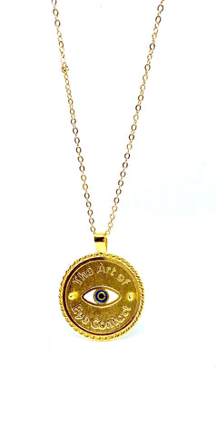 • The art of Eye Contact • - Medallion - Gold 24kt