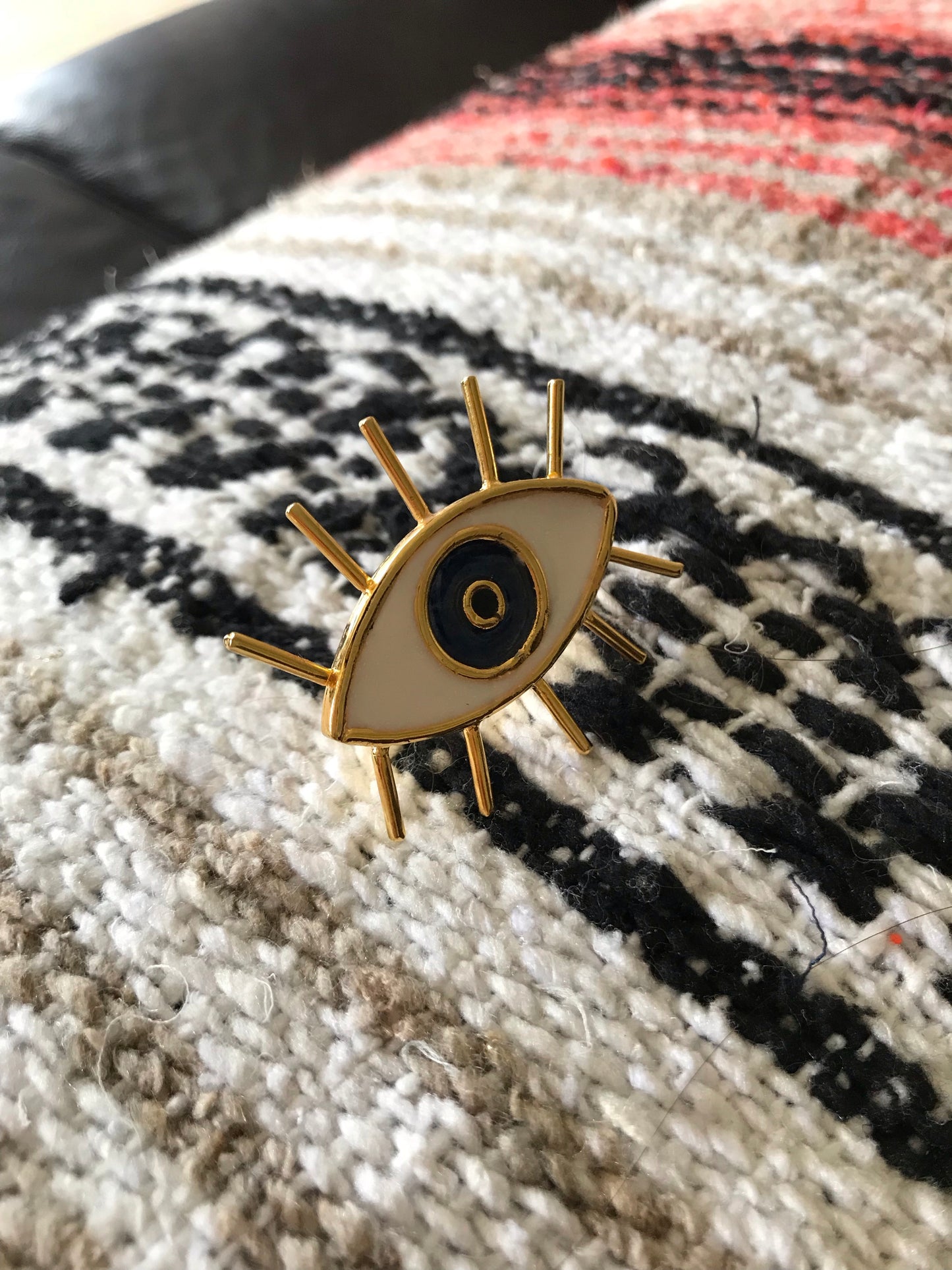 EYE LASHES RING - Ojo pestañas - GOLD 24k