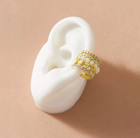 Multiple shine Pearl EARCUFSS