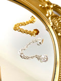 Pin and earcufss - chains - gold 24KT or silver 925