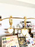 Mini hoops - Heart- Gold Plated 24k