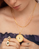 • The art of Eye Contact • - Medallion - Gold 24kt