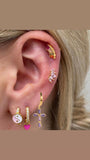 The Amethyst mini crosses - mini piercing