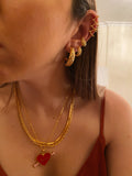 “Camille” hoops Dome SMALL  - Gold 24KT or silver 925