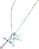 Multi crosses - necklace - gold or silver