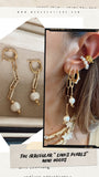 The “irregular links pearls “ - earrigns - gold 24k