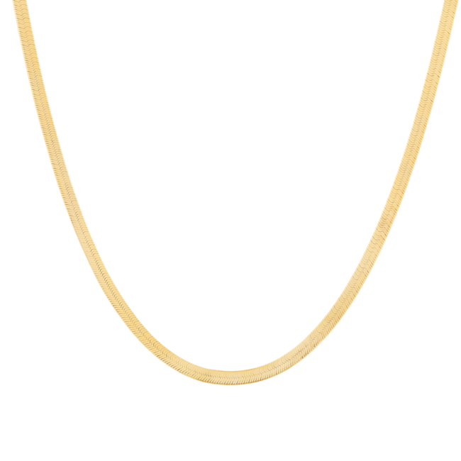 The herringbone necklace  - delicate - gold necklace