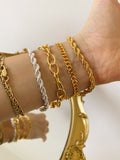 The “oval” chains - bracelet - gold 24KT