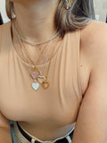 The Pastel love hearts necklaces - gold 24KT or silver 925 - Multibalines