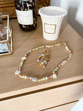 Pastels pearls necklace 🤍💙💛♥️❤️💜 -