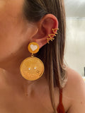 LOVE • AMOUR - big earrigns - gold 24kt