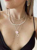 The Pastel love hearts necklaces - gold 24KT or silver 925 - Multibalines