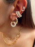 Double circle mini hoops - gold 24k -