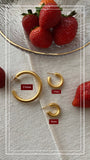 Your BASIC timeless Hoops - Texturized Gold 24KT