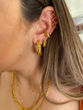 triple torsion Earcuff - gold 24k