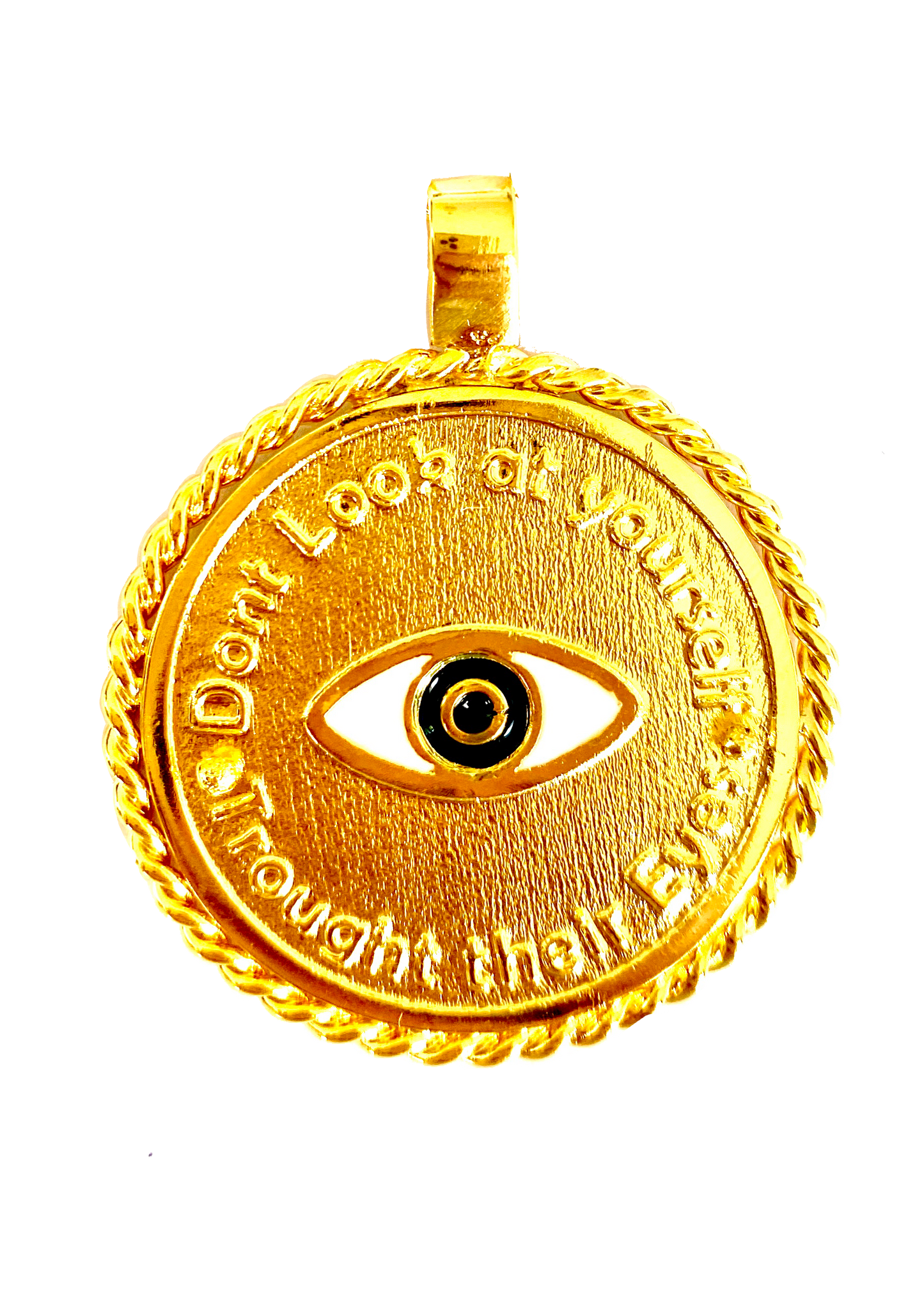• Don’t look at yourself trough their Eyes• - Necklace - gold 24kt