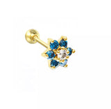 Zafiro flower - mini piercing